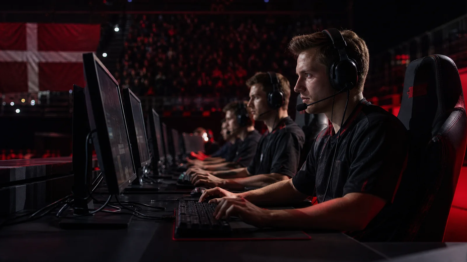 Professionelt hold ved en BetLabel-esportsturnering i Danmark